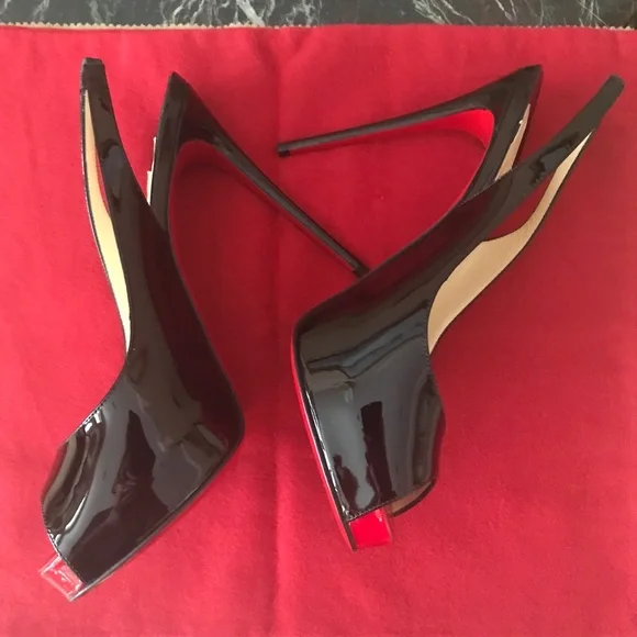❤️ NEW ❤️Christian Louboutin No Prive Slingback Black EU38 - Picture 5 of 14